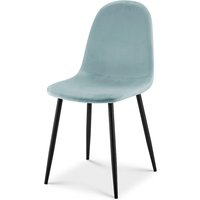 Bravich LTD Ron Velvet Dining Chair in Blue