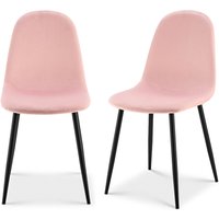 Bravich LTD Ron Velvet Dining Chair in Pink