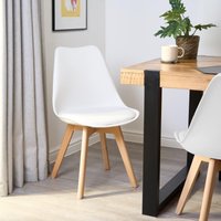 Bravich LTD Rocco Tulip Dining Chair in White | Size: 1 Pack