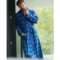 "Midnight" Tartan Brushed Cotton Dressing Gown