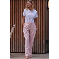 Powder Herringbone Brushed Cotton Pyjama Trousers Light