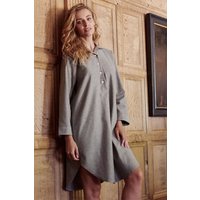 Whitby Jet Herringbone Brushed Cotton Nightshirt