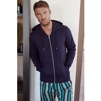"French Navy" Cotton Zip up Hoodie
