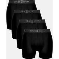 Pack Four "Coal Black" Bamboo Stretch Trunks