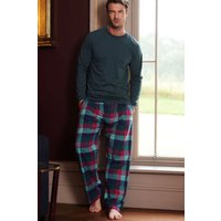 British Boxers Men's 'Montrose' Check Brushed Cotton Pyjama Trousers | Size: 2XL