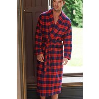 British Boxers Men's 'Dumbarton' Tartan Brushed Cotton Dressing Gown | Size: 2XL