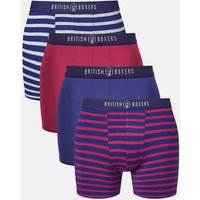 Pack Four "Hoopla Stripes" Bamboo Stretch Trunks Dark