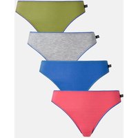 British Boxers Women's Pack of Four "Fresh Pastels" Bamboo High Leg Knickers | Size: 16