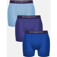 Pack Three "Flame Blues" Stretch Trunks