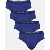 British Boxers Men's Pack of Four "Navy" Bamboo Briefs in Dark Navy | Size: Small