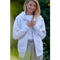 "Heather Snow" Cotton Zip up Hoodie