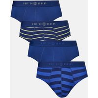 Pack Four "Fresh Navy" Bamboo Briefs
