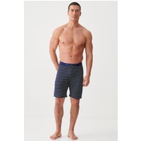 "Tarragon & Stripe" Bamboo Sleep Shorts Olive