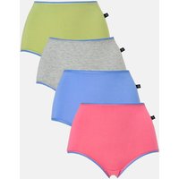 British Boxers Women's Pack of Four "Fresh Pastels" Bamboo Full Briefs | Size: 22