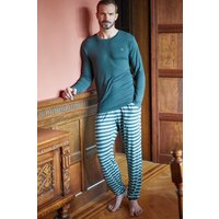 "Pine Forest" Stripe Bamboo Pyjama Set