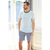 "Skyline" Stripe Bamboo Short Pyjama Set