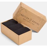 Three Pair "Black" Bamboo Socks
