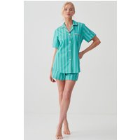 "New York Stripe" Crisp Cotton Short Pyjama Set