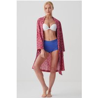 "Byzantine Paisley" Crisp Cotton Short Mid Length Dressing Gown Dark