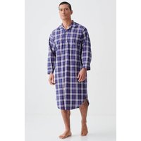 "Chester Red & Blue Check" Crisp Cotton Nightshirt