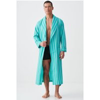 "New York Stripe" Crisp Cotton Dressing Gown