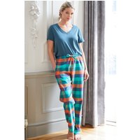 "Acorn Squash" Check Brushed Cotton Pyjama Trousers