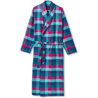 "Montrose" Check Brushed Cotton Dressing Gown Dark
