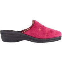 Slip On Open Back Mule Style Embroided Velour Slippers