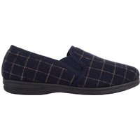 Slip On Checked Winter Slippers Twin Gusset