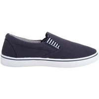 Lightweight Summer Canvas Slip On Trainers Pumps Twin Gusset