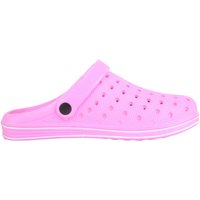 ABSOLUTE FOOTWEAR Women's Womens Slip On Garden Summer Pool Clogs Shoes, Adjustable Back Strap in Pink | Size: 7