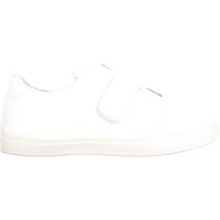 ABSOLUTE FOOTWEAR Girl's Childrens Kids Juniors Faux Leather Touch & Close Casual Trainers in White | Size: Infant 12
