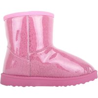 ABSOLUTE FOOTWEAR Girl's Childrens Soft Slip On Lightweight Faux Fur Lined Boots Booties in Pink | Size: Infant 11