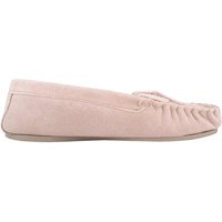 SNUGRUGS Women's Soft Suede Moccasin Slippers with Beautiful Cotton Lining in Camel | Size: 7