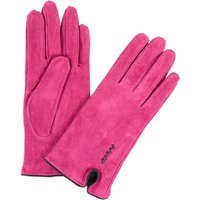 SNUGRUGS Women's Suede Gloves with Fleece Lining & Decorative Stitching in Pink | Size: XL