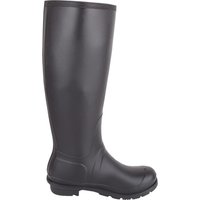 ABSOLUTE FOOTWEAR Women's Slip On Waterproof Winter Welly Wellington Rain Boots, Buckle Design in Black | Size: 6