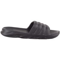 ABSOLUTE FOOTWEAR Women's Womens Easy Slip On Sports Peep Toe Summer Pool Sliders Sandals Shoes in Black | Size: 4