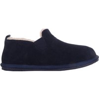 SNUGRUGS Men's Easy Slip On Twin Gusset Slipper Boots in Navy | Size: 9