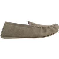 Easy Slip On Suede Fabric Lined Winter Moccasin Slippers Rubber Sole