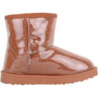 ABSOLUTE FOOTWEAR Girl's Childrens Soft Slip On Lightweight Faux Fur Lined Boots Booties in Tan | Size: Infant 10