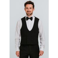 Double Breasted 100% Wool Tuxedo Waistcoat