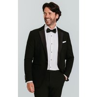 Dobell Men's Black Slim Fit Notch Lapel Tuxedo Jacket | Size: 46R