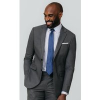 Dobell Men's Grey Slim Fit Suit Jacket | Size: 40R