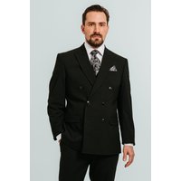 Double Breasted Peak Lapel Suit Jacket 40R