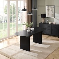 Home Detail Talia Black Oval Extending Japandi Table