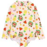 Cocomelon Girl's Toddler 1 Piece Swimming Costume (Pink) in Pink | Size: 5-6 Years