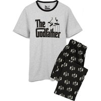 The Godfather Men's Short Sleeve Long Leg Pyjama Set | Black/Grey | Official Merch in Black | Size: XL