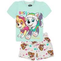 Paw Patrol Girl's Kids Short Sleeve Short Leg Pyjama Set (Blue) in Blue | Size: 3-4 Years