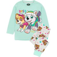 Paw Patrol Girl's Kids Long Sleeve Long Leg Pyjama Set (Blue) in Blue | Size: 5-6 Years
