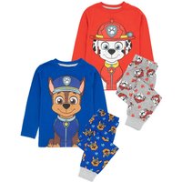 Paw Patrol Boy's Multi-Pack of 2 Long Sleeve Long Leg Pyjama Set | Boys Multicoloured | Size: 2-3 Years